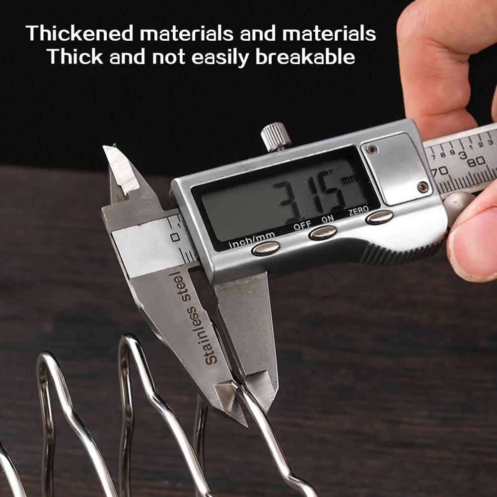 Stainless Steel Toast Rack 6 Holes Baking Tools Accessories Cooling Racks Tool Air Fryer Accessories Organizer Safe Healthy