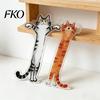 Cat Design Bookmark 5Pcs Acrylic Long Bookmark, Book Mark for Reading Women & Waterproof Men, Decorative Kitten Page Marker, Gifts Readers Lovers