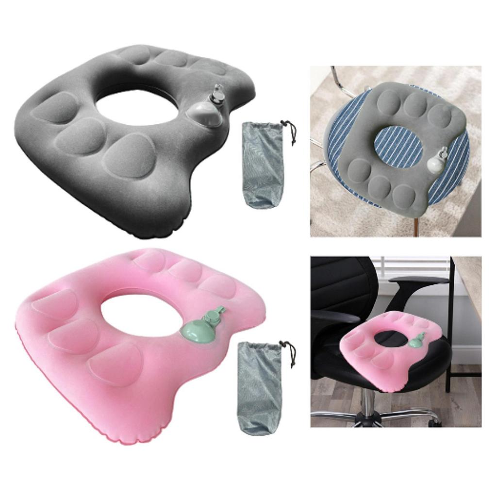 Inflatable Donut Pillow for Tailbone Portable Breathable Seat Cushion