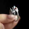 925 Sterling Silver Adjustable Chinese Zodiac Dragon Ring
