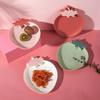 4Pcs Reusable Snack Serving Plate Plastic Food Tray Creative Candy Plate  Kitchen