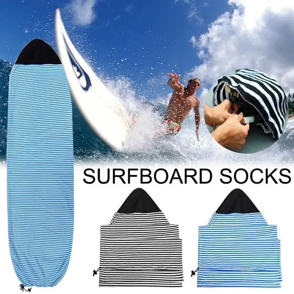 Surfboard Sock Cover, Lightweight Stretch Protective Surfboard Bag, Foldable Surfing Accessories For Shortboard Longboard Standup Paddleboard