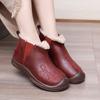 Women's Lightweight Chunky-Soled Winter Insulated Wool-Fur Combination Snow Boots Anti-Slip Cushioned Casual Athletic Cotton Boots