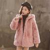 Mädchen Wolljacke Mantel Herbst 2020 Kinder Kinder Kapuzen Kunstpelz Winter Wolle Baumwollmischungen Outwear