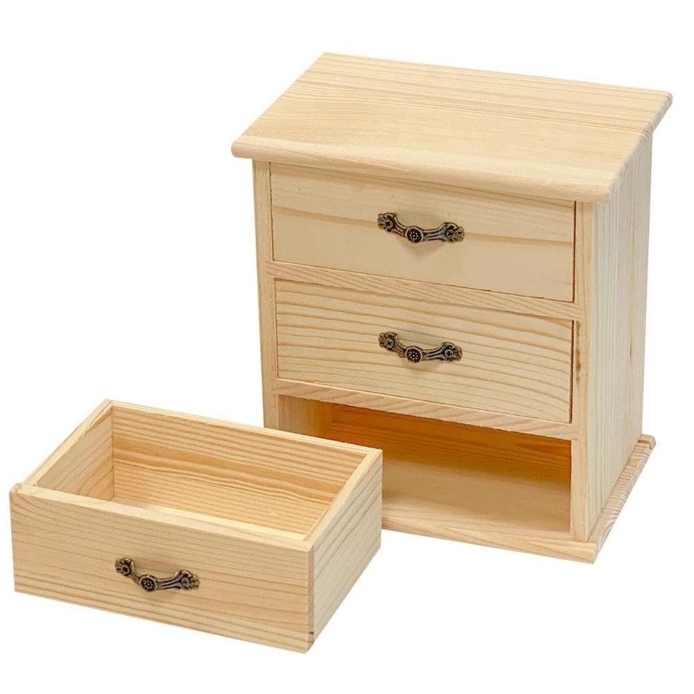 Mini 3 Tier Drawers Type Organizer 3-Layers Desk Sundries Box Stationery Storage Stand  Home