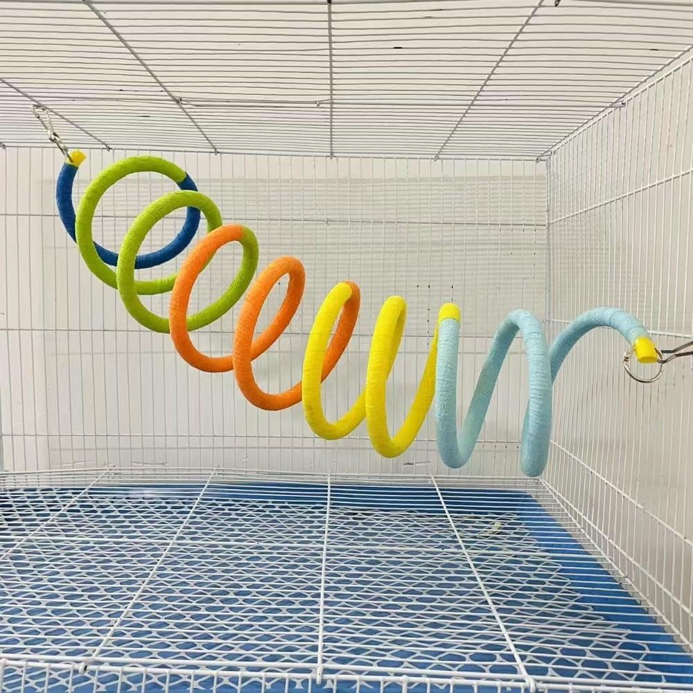 Hanging / Suction Cup DIY Bendable Perch for Birds Snake Climbing Rope Cage Accessories