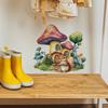 Mushroom House Squirrel Wall Sticker Self-Adhesive Removable for Bedroom Living Room Hallway Closet Dorm Home Decor Art