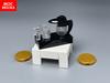 Non-Toxic Moc Bricks Office Furniture Tea Culture Desk Table Beverages Wine Educational Building Blocks City Model Children'S Toys Gifts