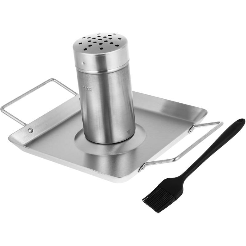 

Подставка-ростер для курицы из нержавеющей стали для приготовления курицы на пивной банке, держатель для барбекю, легко моющаяся, подставка для барбекю на открытом воздухе one set