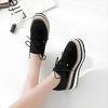 Thick Soled Sponge Cake Shoes with Round Toe Strap and Sloping Design Women's Casual British Style 2026 Spring New Item
