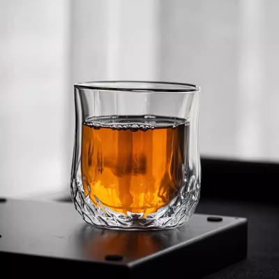 250ml 350ml Heat Resistant Double Wall Glass Cup Beer Milk Coffee Water Tea Cups Transparent Cup Whiskey Glass