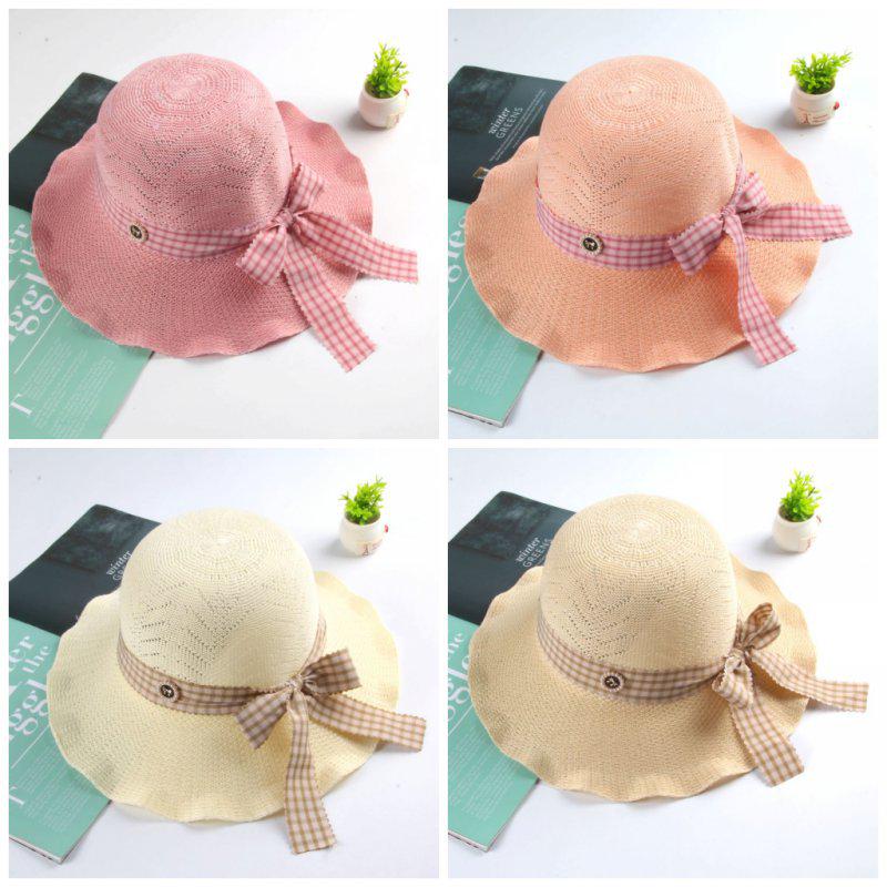 Women's Fashionable Wide Brim Straw Sun Hat – Perfect for Beach and Scenic Spots
