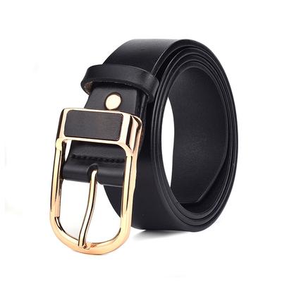 Men'S Leather Belt Pin Buckle Casual Cowhide Belt Men'S Middle-Aged And Young Simple Business Belt Trendy Men