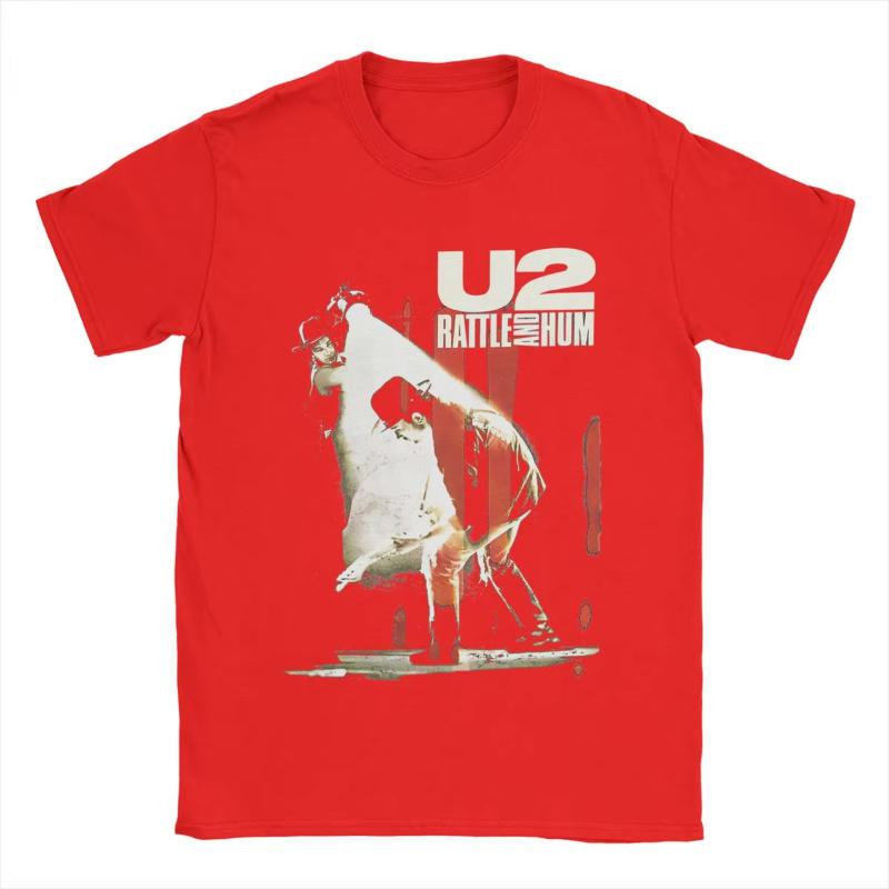 U2 Band T Shirts Unisex Cotton Casual TShirt O Neck Tee Shirt Short Sleeve Clothing 