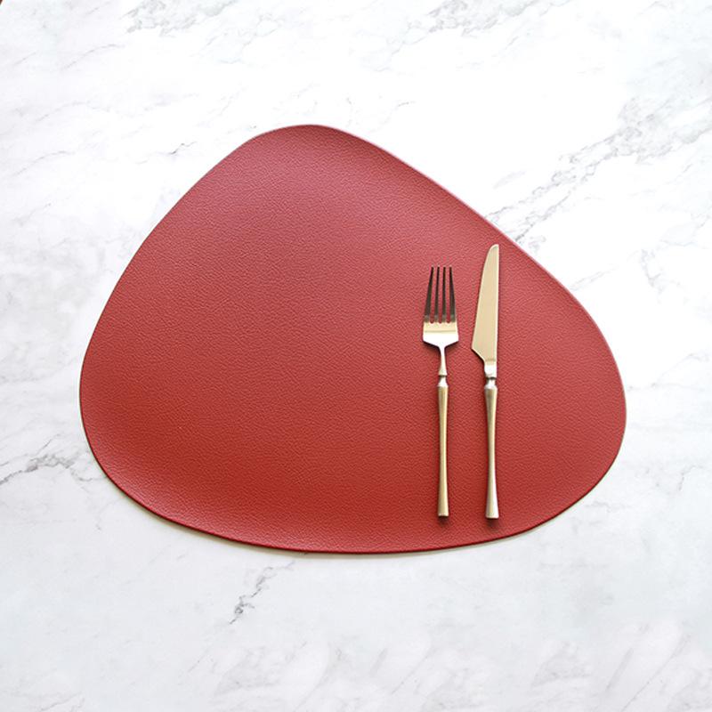 Nordic Faux Leather Waterproof Heat-Resistant Dining Placemat & Coaster Set