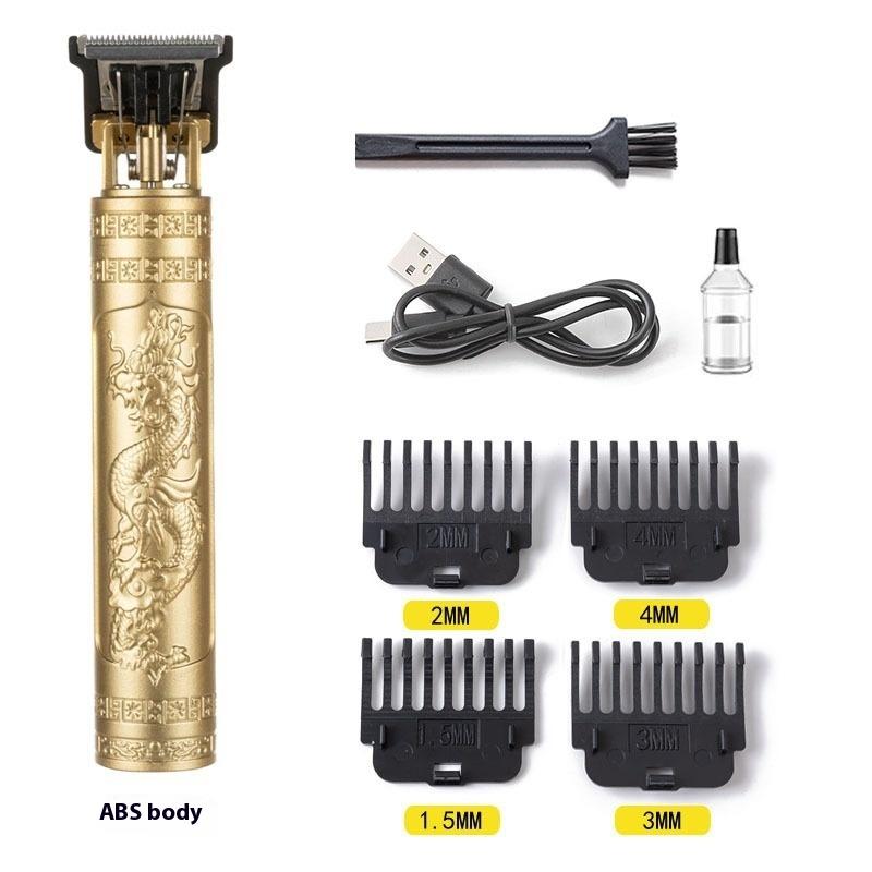 

Перезаряжаемая машинка для стрижки T9 с лезвием из титанового сплава, бесщеточным двигателем, моющаяся, тихая работа, подходит для общего пользования и домашних животных золотистый