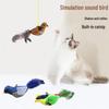 Plush Cat Toy: Scratch & Bite Resistant, Self-Entertainment Feather Teaser with Simulation Sound