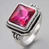 New Niche Retro Trend Geometric Square Carved Floral Geometric Ring Women's Niche Ethnic Style Holiday Accessories Gift