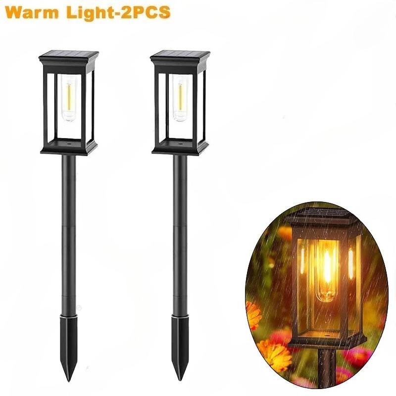 2/4/6 Pack Solar Tungsten Led Lawn Lamp Outdoor Waterproof Solar Channel Lamp for Garden Courtyard Landscape Sidewalk Courtyard Decoration