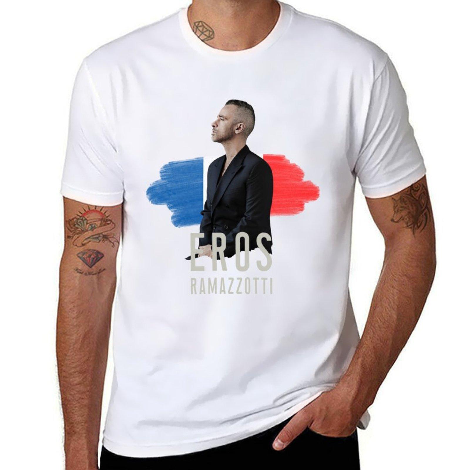 

Shirt Eros Ramazzotti France T-Shirt t shirt man cotton t shirts for man graphic tees T-Shirt 3XL