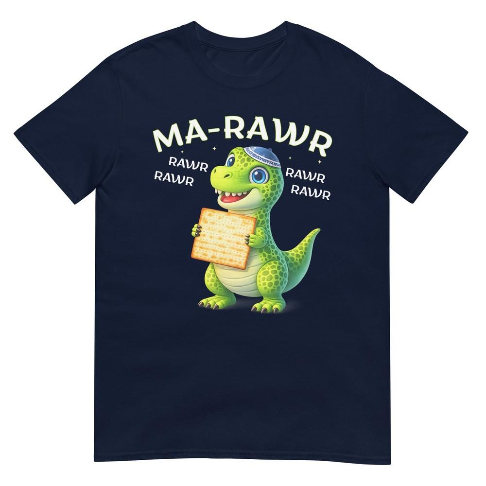 Funny Passover Dinosaur MaRawr Matzah Dino Kids Boys Girls TShirt S