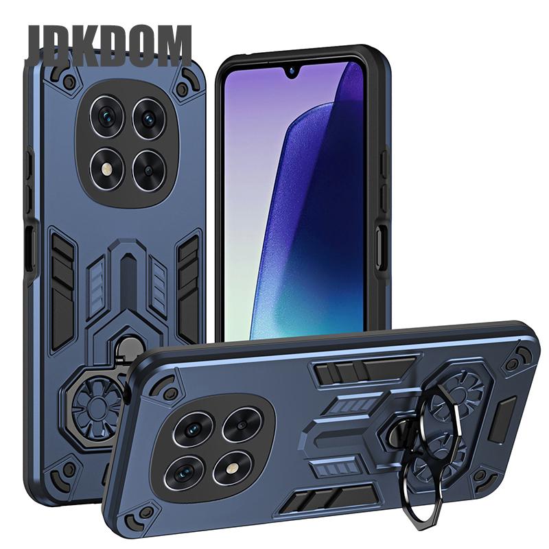 

JDKDOM Противоударный чехол-подставка с кольцом для Redmi Note 14 Pro Plus Чехол для Redmi 14R 14C A5 Redmi Note 14 Pro+ 5G (Global) синий