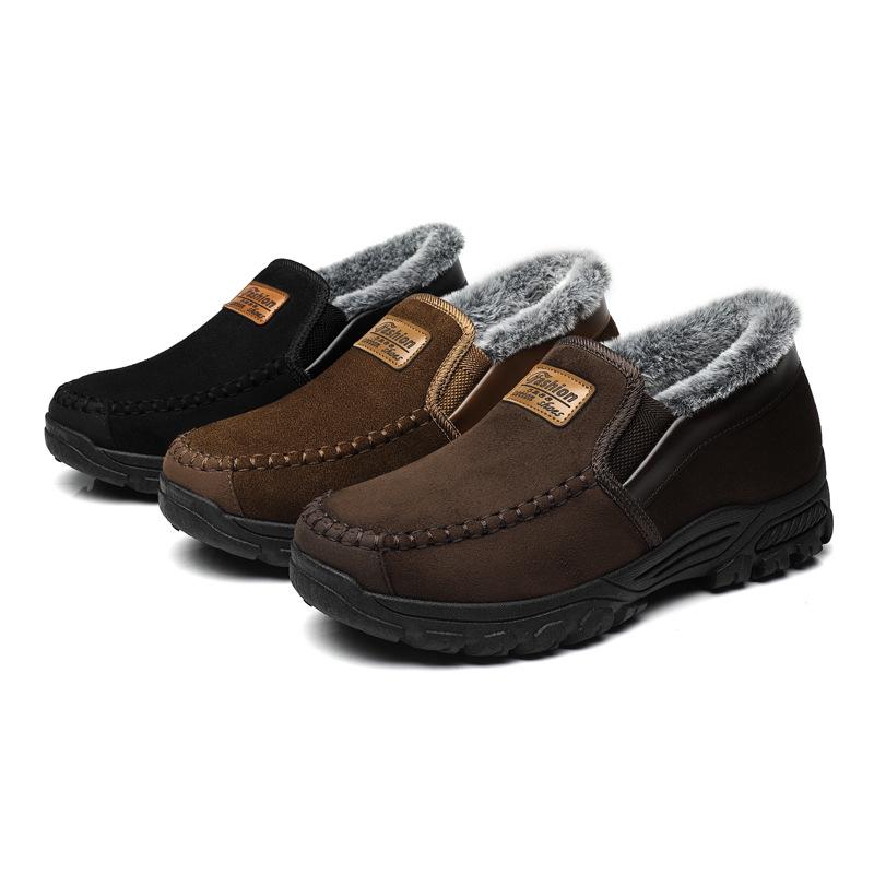 Winter Men Cotton Shoes Super Warm Plush Anti Slip Comfortable Outdoor Casual Men Shoes Wear Resistant Fashion Ankle Boots