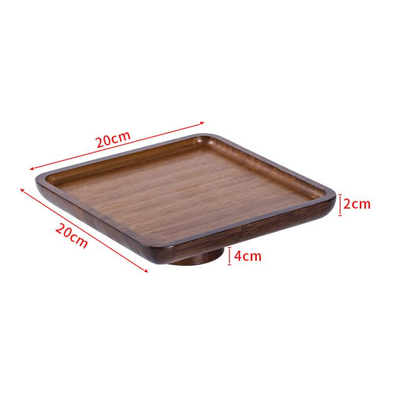 Bamboo Mini Tray Multi Style Storage Trays For Jewelry Photography Props Coaster Flower Pot Base Desktop Storage Supplies