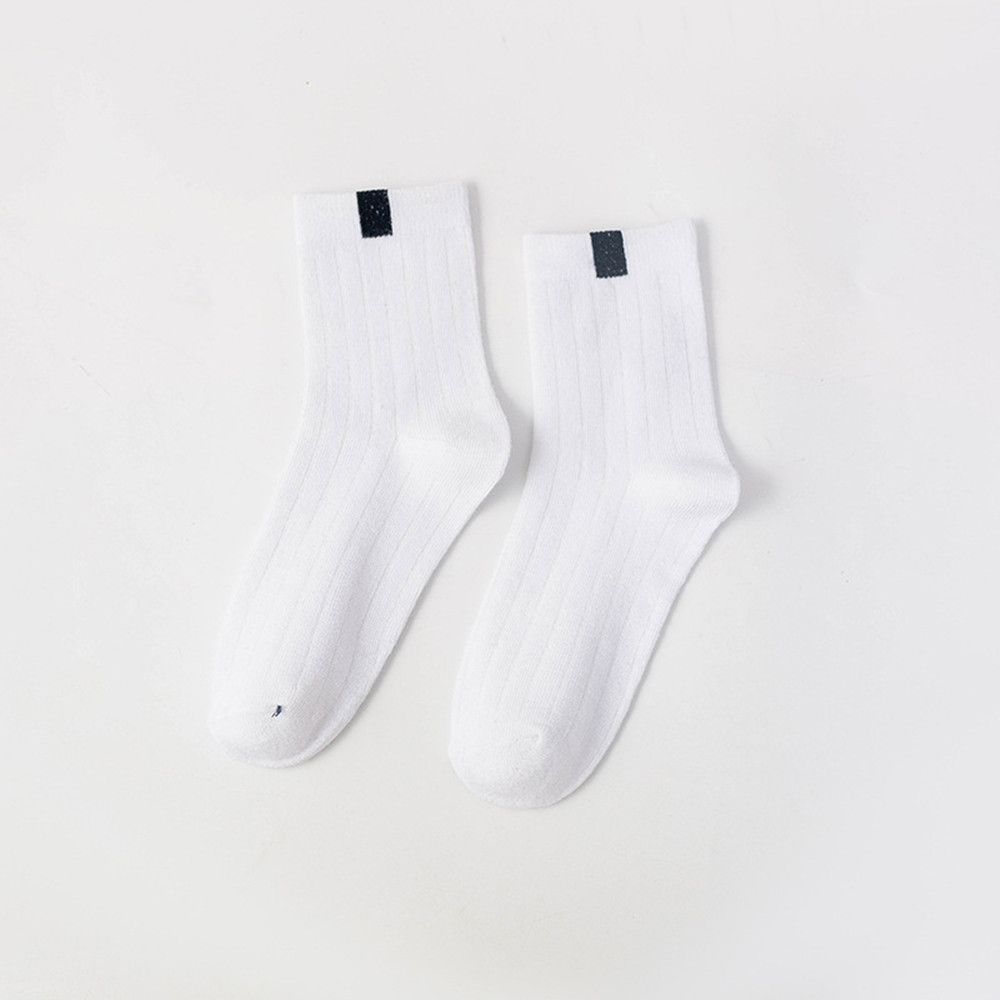 Japanese Stripes Autumn and Winter One Size Solid Color Cotton Socks Couple Socks Sports Socks