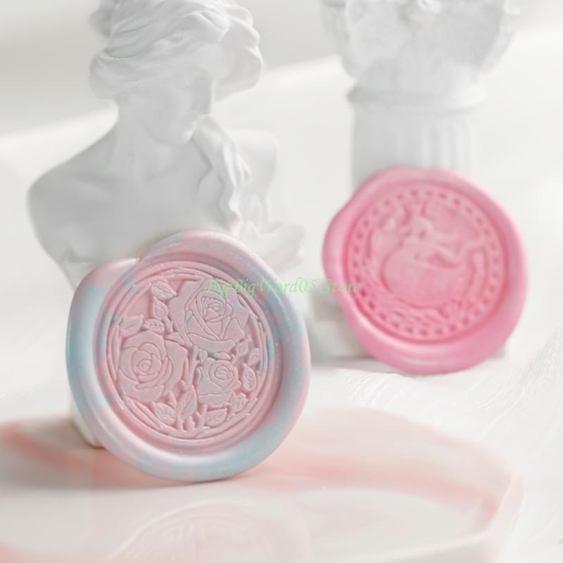 24TE Embosses Sealing Waxes Scrapbooking Stamp Head Waxes Seal Stamp Head Replacement