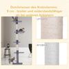 Floor to Ceiling Cat Tree 230-260cm Height Adjustable, 5-Tier Cat Tower with Scratching Posts, Hammock, Perches