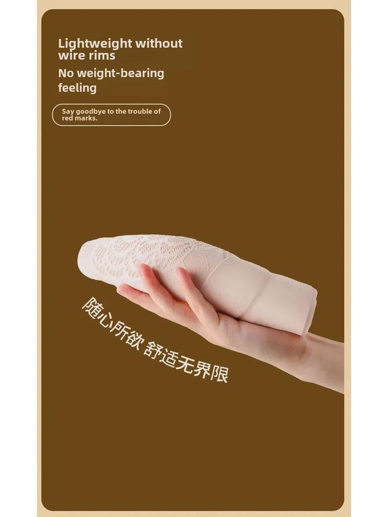 Seamless Strapless Bra for Large Busts: Non-Slip, Invisible, Tube-Style, Gathered Design, Sexy Back, Thin for Summer.