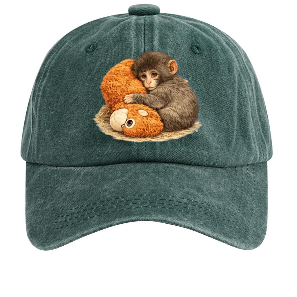 Baseballkappe aus gewaschener Baumwolle mit bedruckter Distressed Soft Top Denim-Hut für Männer, Europäischer und Amerikanischer Retro-Hut