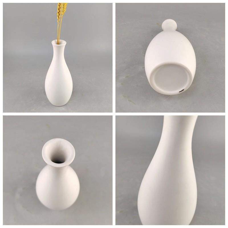 Mały Biały Ceramiczny Wazon Zen Doniczka DIY Dekoracja Dom Biuro