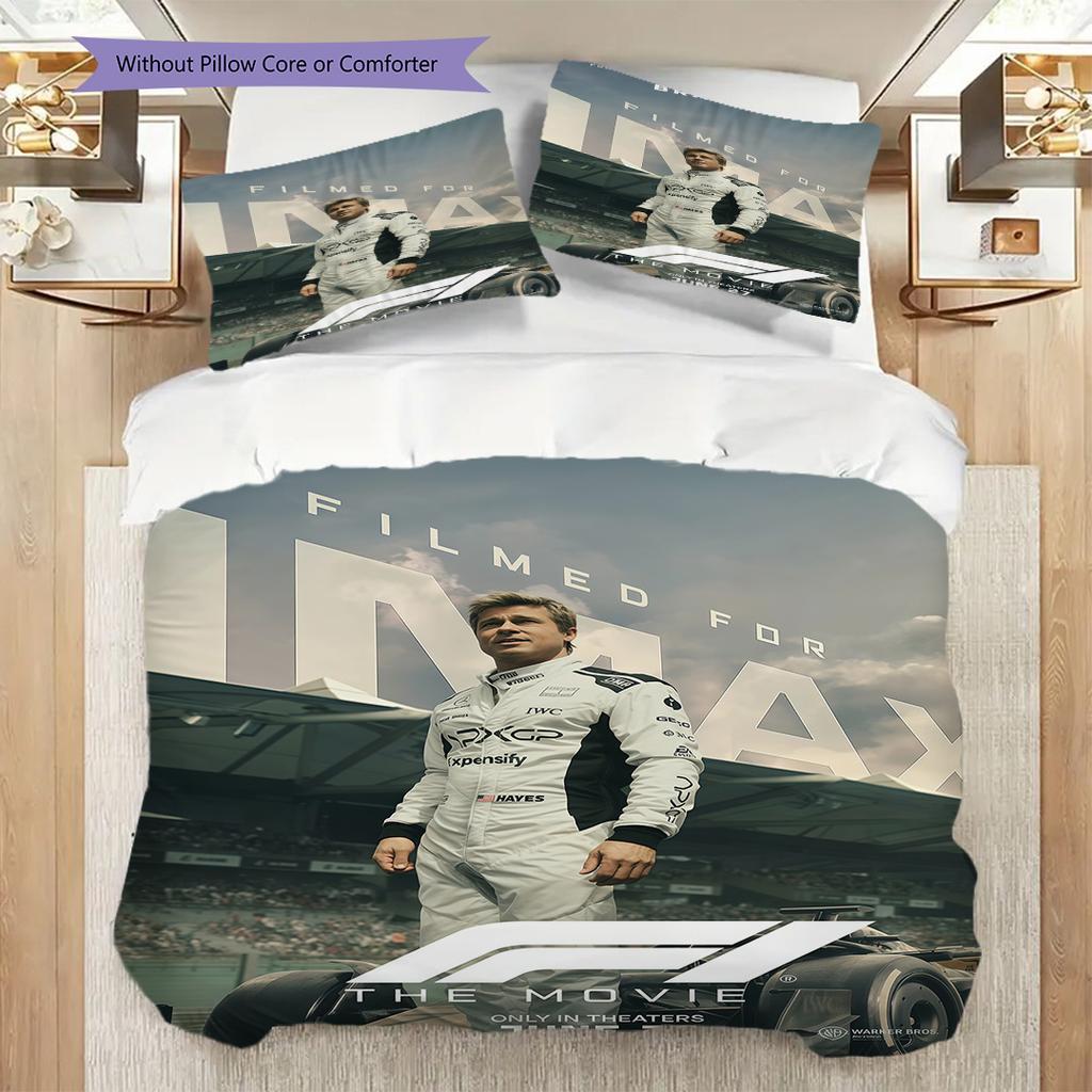 Formula 1 Movie Threepiece Set 1 Duvet Cover 2 Pillowcase Without Core Soft And Comfortable Duvet Cover And Pillowcase