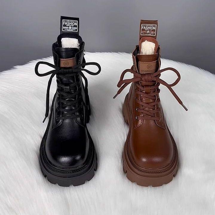 Thick-soled Snow Boots Women's 2025 New Fur Integrated Boots Are Absolutely Unique, Northeast Large Cotton Shoes Women's Winter Velvet Thickened