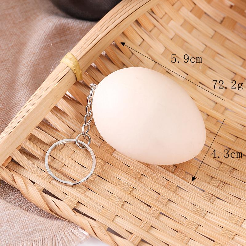 Egg Simulation Keychain: Duck, Braised, Fried, Baked, Sunny-Side Up - Creative Food Toy Pendant