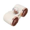 USB Desk Fan Dual Blade Bear Design 3 Speeds Strong Wind USB Charging Night Light Table Fan for