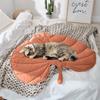 Leaf Shape Cat Nest Cat and Dog Double-Sided Available Floor Mat Cover Pad Warm and Comfortable Cartoon Cat Bed Ind
