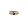 Used Sapphire 0.69ct, Diamonds 0.54ct, K18YG Ring Yellow Gold/sapphire #11(JP Size)