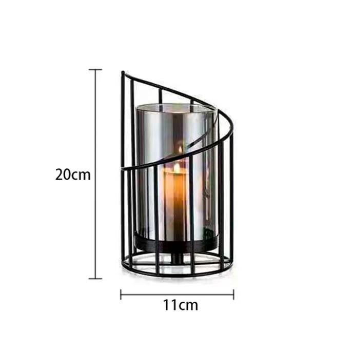 Nordic Romantic Wrought Iron Candlestick Holder - Elegant Candlelight Decor for Living Room & Dining Table