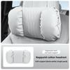 Nappa Leather Car Headrest Lumbar Support Cushion Memory Foam Pillow for Long Driving Auto Back Support Sedentary Relief