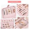 Portable Jewelry Storage Box Travel Organizer Jewelry Case Leather Storage Earrings Necklace Ring Jewelry Organizer Display