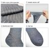5 Pairs High Quality Luxury Silk Socks Large  Retro Stockings Fashion Jacquard Wave Long Business Dress Sheer Socks For Men