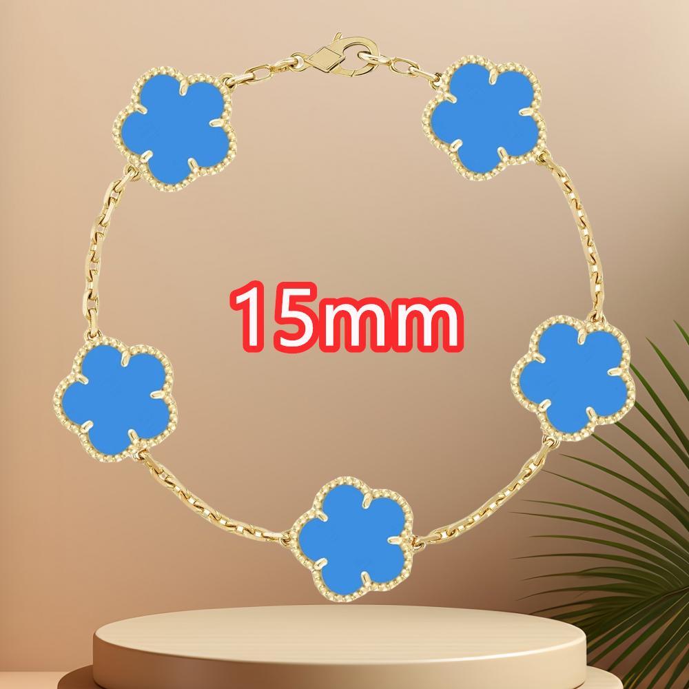 Classic Simple Fashion Five-leaf Flower Pendant Bracelet Natural Stone Clover Pendant Women's Party Daily Wear Zircon