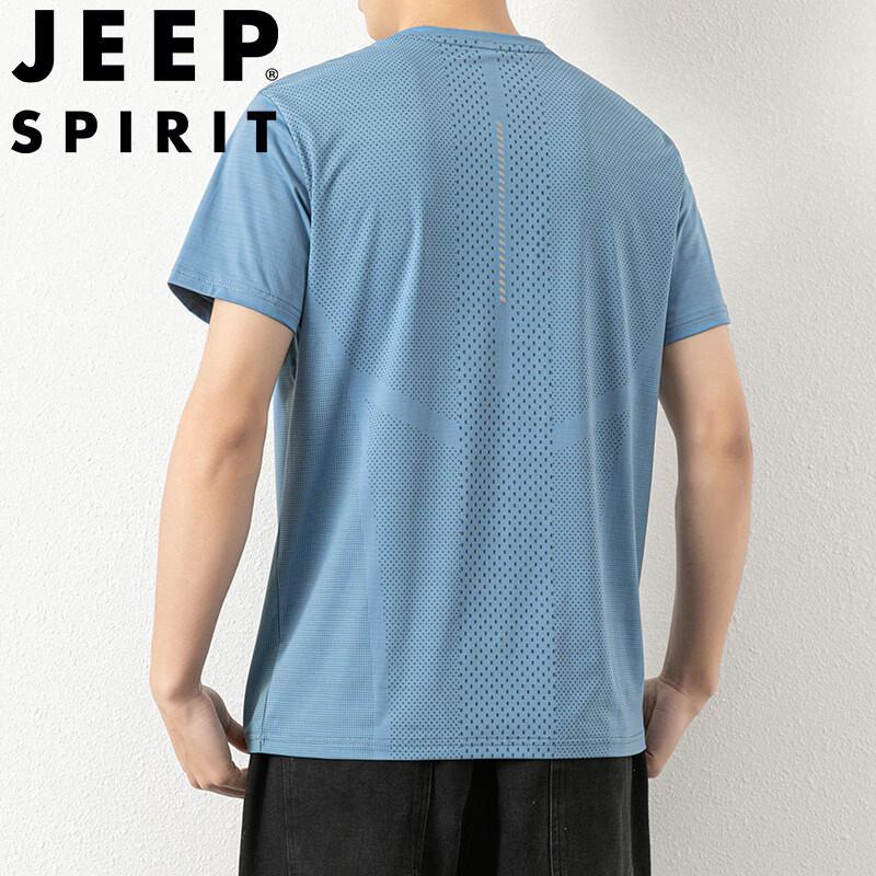 

JEEP SPIRIT Men s Ice-Feel Quick-Dry Short-Sleeve T-Shirt 3XL