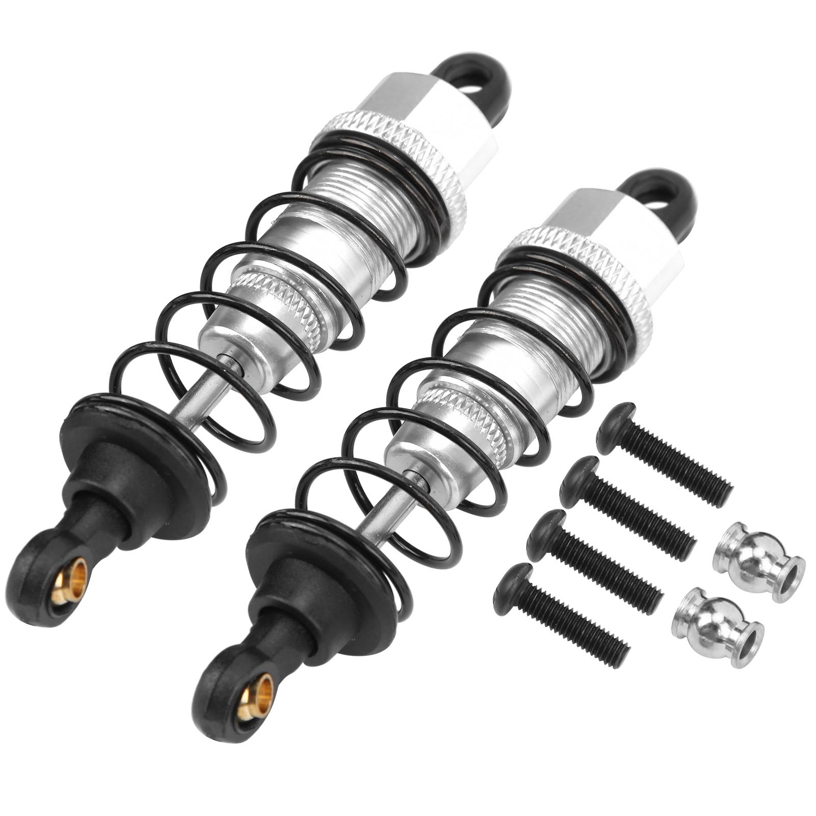 

2Pcs RC Shock Absorber 82mm Aluminum Alloy RC Damper Upgrade Parts for Tamiya CC01 CC02Silver