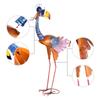 31.2inch Cartoon Toucan Sculpture, Iron Bird Sculpture, Standing Animal Ornament, Artwork for Garden Backyard Porch Patio Lawn