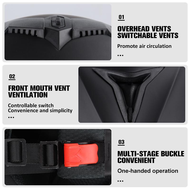 UCHOOSE New Motorcycle Helmet Full Face Racing with Double Sun Visor Women Man Flip Up Double Lens DOT