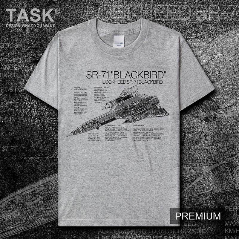 T-Shirt mit Aufdruck des US-Luftwaffen-Aufklärungsflugzeugs SR-71 Blackbird. Neu, 100 % Baumwolle, Rundhalsausschnitt, Kurzarm, lässiges Sommer-T-Shirt für Herren.